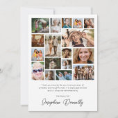 Gedenkfotosammlung zur Beerdigung dank Karte (Vorderseite)