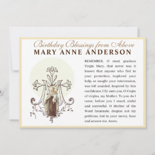 Gedenkgebet der katholischen Kirche für die Jungfr Karte