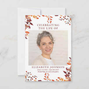 Gedenkgebet für Beerdigung im rustikalen Stil Foto