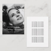 Gedenkgebet für das Foto | Beerdigung Gunst Visitenkarte (Vorne/Hinten)