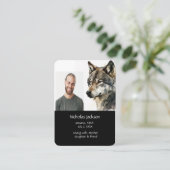 Gedenkgebet Wolf Naturtier Visitenkarte (Stehend Vorderseite)