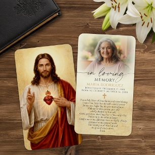 Gedenkgebetkarte Heiliges Herz Jesu
