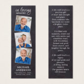 Gedenkgedicht 3 Foto Beerdigung Gebet Lesezeichen (Vorne & Hinten)