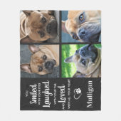 Gedenkgedicht an den Haustiere Personalisierter Hu Fleecedecke (Vorderseite)