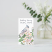 Gedenkgedicht Bird Blume Beerdigung Gebetskarte Telefonnummerkarte (Stehend Vorderseite)