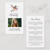 Gedenkgedicht "Dragonfly" Beerdigungskarte Begleitkarte (Vorne/Hinten)