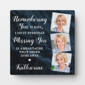 Gedenkgedicht Personalisiert 3 Foto Fotoplatte (Vorderseite)