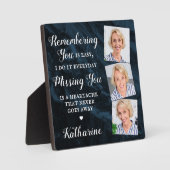 Gedenkgedicht Personalisiert 3 Foto Fotoplatte (Vorderseite)