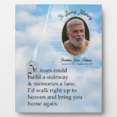 Gedenkgedicht und Portrait Fotoplatte (Vorderseite)