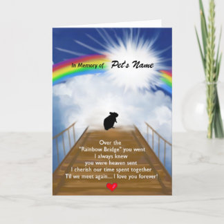 Gedenkgedicht von Rainbow Bridge für Hamster Karte