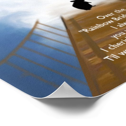 Gedenkgedicht von Rainbow Bridge für Hamster Poster (Ecke)