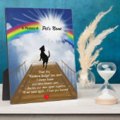 Gedenkgedicht von Rainbow Bridge für Hunde Fotoplatte (Seite)