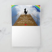 Gedenkgedicht von Rainbow Bridge für Hunde Karte (Innenseite)