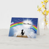 Gedenkgedicht von Rainbow Bridge für Hunde Karte (Gelbe Blume)