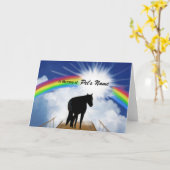 Gedenkgedicht von Rainbow Bridge für Pferde Karte (Gelbe Blume)
