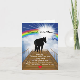 Gedenkgedicht von Rainbow Bridge für Pferde Karte