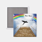Gedenkgedicht von Rainbow Bridge für Vögel Magnet (Vorderseite/Rückseite)