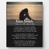 Gedenkgedicht zur Addiction mit Foto Dark Tabletop Fotoplatte (Vorderseite)