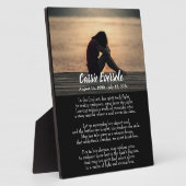 Gedenkgedicht zur Addiction mit Foto Dark Tabletop Fotoplatte (Seite)