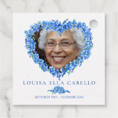 Gedenkgeschenk der Beerdigung Blau Vergiss-mir-nic Geschenkanhänger (Rückseite)