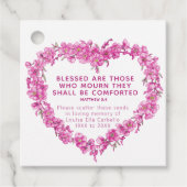 Gedenkgeschenk der Beerdigung Rosa Vergessen-ich-n Geschenkanhänger (Vorderseite)