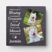 Gedenkgeschenk für Haustiere - Erinnerung an Haust Fotoplatte (Vorderseite)