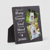 Gedenkgeschenk für Haustiere - Erinnerung an Haust Fotoplatte (Vorderseite)