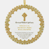 Gedenkgeschenk ORDINATION Priester Pastor Keramik Ornament (Vorne)