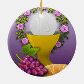 Gedenkgeschenk ORDINATION Priester Pastor Keramik Ornament (Hinten)