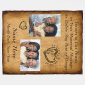 Gedenkgeschenke für den Muttermundverlust für Sohn Fleecedecke (Vorderseite (Horizontal))