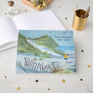 Gedenkgottesdienst Aquarell Stranddünen-Kunstwerk Gästebuch