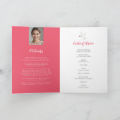 Gedenkgottesdienst Beerdigung Rosa Rosa Rosa Foto Programm (Innenseite)