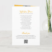 Gedenkgottesdienst Beerdigung Taube warmgelbes Fot Programm (Rückseite)