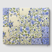 Gedenkgottesdienst Blaue Kornblumen-Patchworkdecke Gästebuch (Rückseite)