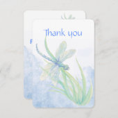 Gedenkgottesdienst dank Dragonfly Wasserfarben Kun Dankeskarte (Vorne/Hinten)