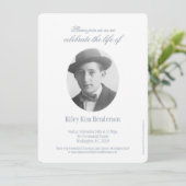 Gedenkgottesdienst Foto Beerdigung Einladungen (Stehend Vorderseite)