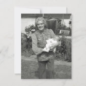 Gedenkgottesdienst Foto lila Rose Beerdigung Einladung (Rückseite)