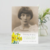 Gedenkgottesdienst Gelbe Daffodien Beerdigung Prog Programm (Stehend Vorderseite)