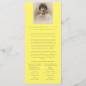 Gedenkgottesdienst Gelbe Narzissen helle Beerdigun Programm (Rückseite)