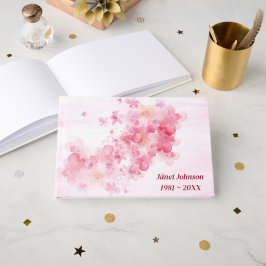 Gedenkgottesdienst Kirschblüten auf Rosa Gästebuch