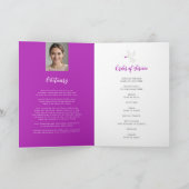 Gedenkgottesdienst Taube lila Rose Foto Programm (Innenseite)