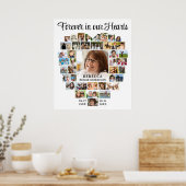 Gedenkherz geformt 40 FotoCollage Poster (Küche)