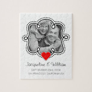 Gedenkhochzeits-Paare mit Foto Puzzle