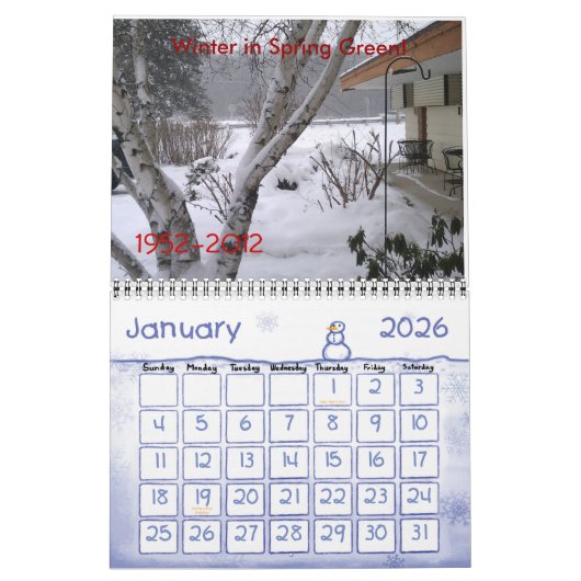 Gedenkkalender 1952-2012 kalender (Jan 2026)