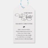 Gedenkkandle Feier zum Lebensanfall Candle Gunst Geschenkanhänger (Rückseite)