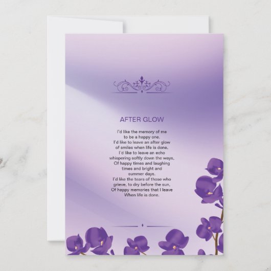 Gedenkkarte (Rückseite)