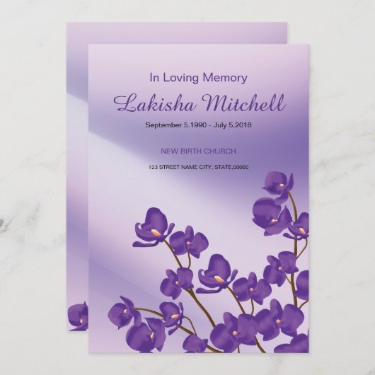 Gedenkkarte (Vorne/Hinten)