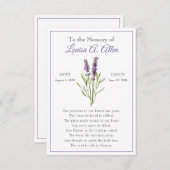 Gedenkkarte (Vorne/Hinten)