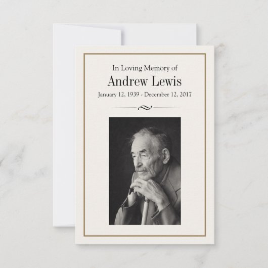 Gedenkkarte (Vorderseite)