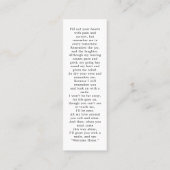 Gedenkkarte 2 Foto Collage Beerdigungskarte Mini Visitenkarte (Rückseite)